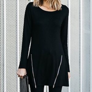 Black long sleeved tunic